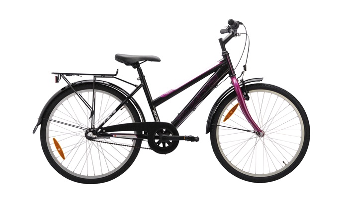 Pigecykel 24" 3-gear 24.03 sort/lilla