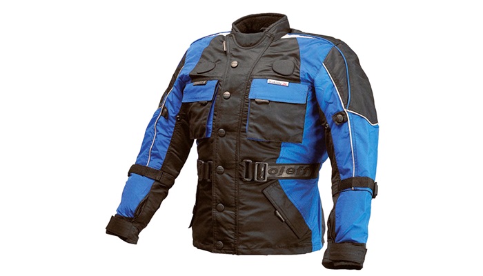 Børne motorcykeljakke XXL/164cm sort/blå